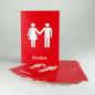 Preview: 10 rote Postkarten mit Kuverts: Brautpaar + Danke.