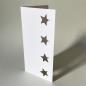 Preview: 10 weiße Weihnachtskarten mit goldenen Umschlägen: gestanzte Sterne