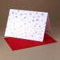 Preview: 10 rote Weihnachtskarten mit roten Umschlägen: Schneeflocken
