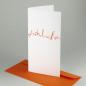 Preview: 10 Weihnachtskarten mit orangen Kuverts: fröhliche weihnachten wünschen