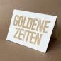 Preview: Goldene Zeiten - Recyclingkarte mit goldenem Umschlag