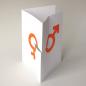 Preview: 10 orange gedruckte Design-Hochzeitskarten mit Umschlägen