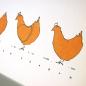 Preview: 10 Osterkarten mit Umschlägen: Drei Hühner + frohe ostern