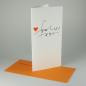 Preview: 10 Weihnachtskarten mit orangen Kuverts: frohes fest!