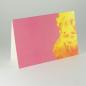 Preview: 10 pinke Weihnachtskarten mit gelben Kuverts: Engelskopf