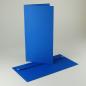 Preview: 10 blaue Klappkarten DIN lang mit blauen Umschlägen