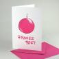 Preview: 10 Weihnachtskarten mit pinken Kuverts: Frohes Fest  + Christbaumkugel