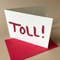 Preview: Toll! -  Recyclingkarte mit rotem Umschlag