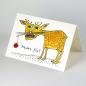 Preview: 6 Weihnachtskarten mit ockerfarbenen Recycling-Kuverts: Frohes Fest