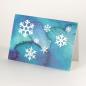 Preview: 10 Recycling-Weihnachtskarten mit braunen Umschlägen: Schneeflocken