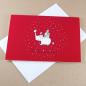 Preview: 10 Weihnachtskarten mit weißem Umschlag: Elefant mit Geschenken