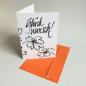 Preview: 10 Recycling-Glückwünschkarten mit orangen Kuverts