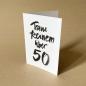Preview: 10 witzige Recycling-Karten mit Umschlägen: Traue keinem über 50