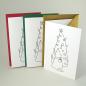 Preview: 9 Weihnachtskarten mit farbigen Kuverts: Hund am Weihnachtsbaum