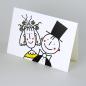 Preview: 10 Hochzeitskarten mit Kuverts: fröhliches Brautpaar