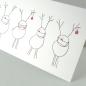 Preview: 10 Recycling-Weihnachtskarten mit Umschlägen: Rudolf und Freunde mit Maske