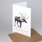 Preview: 10 Weihnachtskarten mit Kuverts: Frohe Weihnachten + Rentier