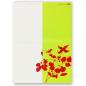 Preview: 10 Recycling-Grußkarten mit Umschlägen: rote Blumen