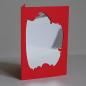 Preview: rote Passepartoutkarte 16,5 x 11,5 cm (PopSet ziegelrot 320 g/qm)