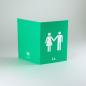 Preview: grüne Hochzeitskarte: Brautpaar + Ja. (DIN A6)