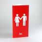 Mobile Preview: rote Hochzeitskarte: Brautpaar + Ja.  (DIN lang)
