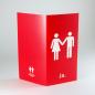 Preview: rote Hochzeitskarte: Brautpaar + Ja.  (DIN lang)