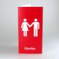 Mobile Preview: rote Hochzeitskarte: Brautpaar + Danke.