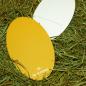 Mobile Preview: ovale Postkarte für Ostern: Ei! Sonst nichts!