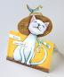Preview: Bastelpostkarte mit Katze: Komm, Sonne tanken!