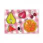 Preview: Postkarte mit Obst: Melonenkern & Erdbeerrot