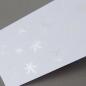 Mobile Preview: weiße Weihnachtskarte mit Schneeflocken