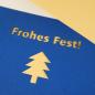 Preview: edle, zweiteilige Recycling-Weihnachtskarte: Frohes Fest!