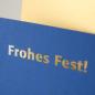Preview: edle, zweiteilige Recycling-Weihnachtskarte: Frohes Fest!