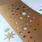 Preview: edle Weihnachtskarte für ein Teelicht mit ausgelaserten Sternen