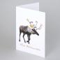 Mobile Preview: Design-Weihnachtskarte: Frohe Weihnachten + Rentier
