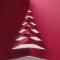 Preview: rote Recycling-Weihnachtskarte: Weihnachtsbaum für den Schreibtisch