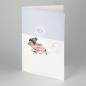 Mobile Preview: Weihnachtskarte: schlittschuhfahrendes Schwein