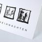 Preview: Münchener Weihnachtskarte: Propyläen, Siegestor, Theatinerkirche + Frauenkirche