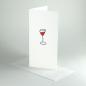 Preview: 10 Einladungskarten mit Kuverts: Weinglas