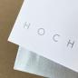 Preview: 10 silber gedruckte Karten mit silbernen Kuverts: HOCH ZEIT