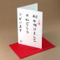 Preview: 10 Neujahrskarten mit roten Kuverts:  japanische Schriftzeichen
