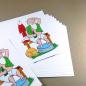 Preview: 10 witzige Weihnachtskarten mit Umschlag: Feierabend mit Fußbad