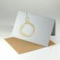 Preview: 10 graue Recycling-Weihnachtskarten mit Umschlag: Weihnachtsbaumkugel