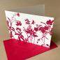 Preview: Wiesenkräuter - Grußkarte mit rotem Umschlag