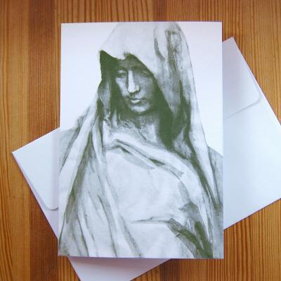 20 Recycling-Trauerkarten mit Umschlag: Maria