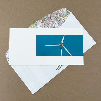 10 Grußkarten mit Umschlag: Windenergieanlage (Windrad...)