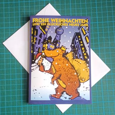10 Karten mit Umschlägen - für Weihnachten und Neujahr: Berliner Bär