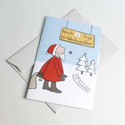 10 Adventskarten mit Umschlägen: noch ... Tage bis Weihnachten