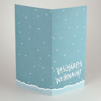 10 Recycling-Weihnachtskarten mit Umschlägen: Vaschärfte Weihnacht