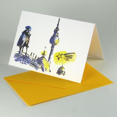 10 Weihnachtskarten mit gelben Kuverts: Berlin - Friedrich der Große